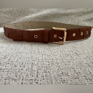 Steve Madden Tan Belt with Gold Buckle